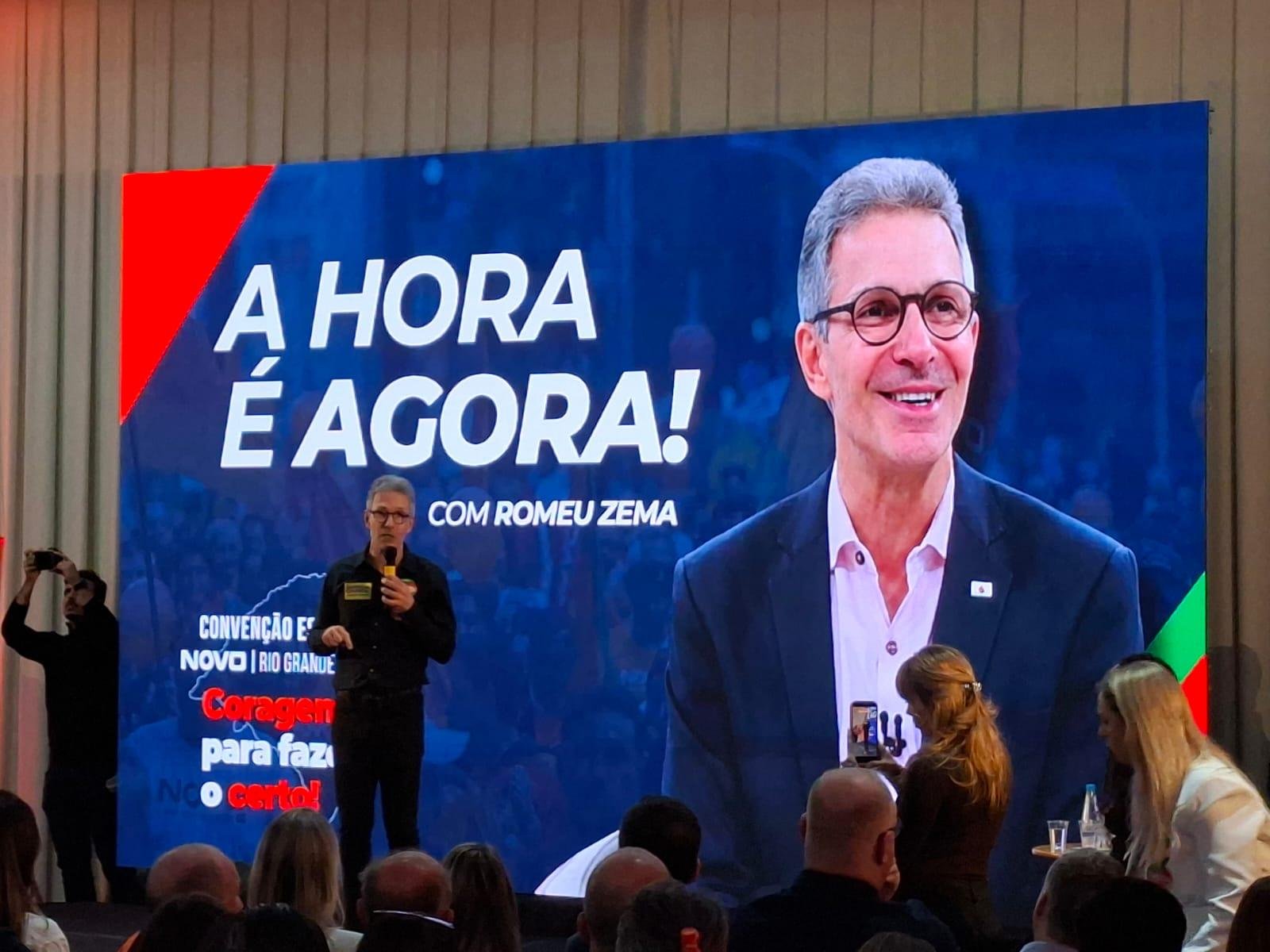 Zema falou durante conven&ccedil;&atilde;o do Novo em Porto Alegre