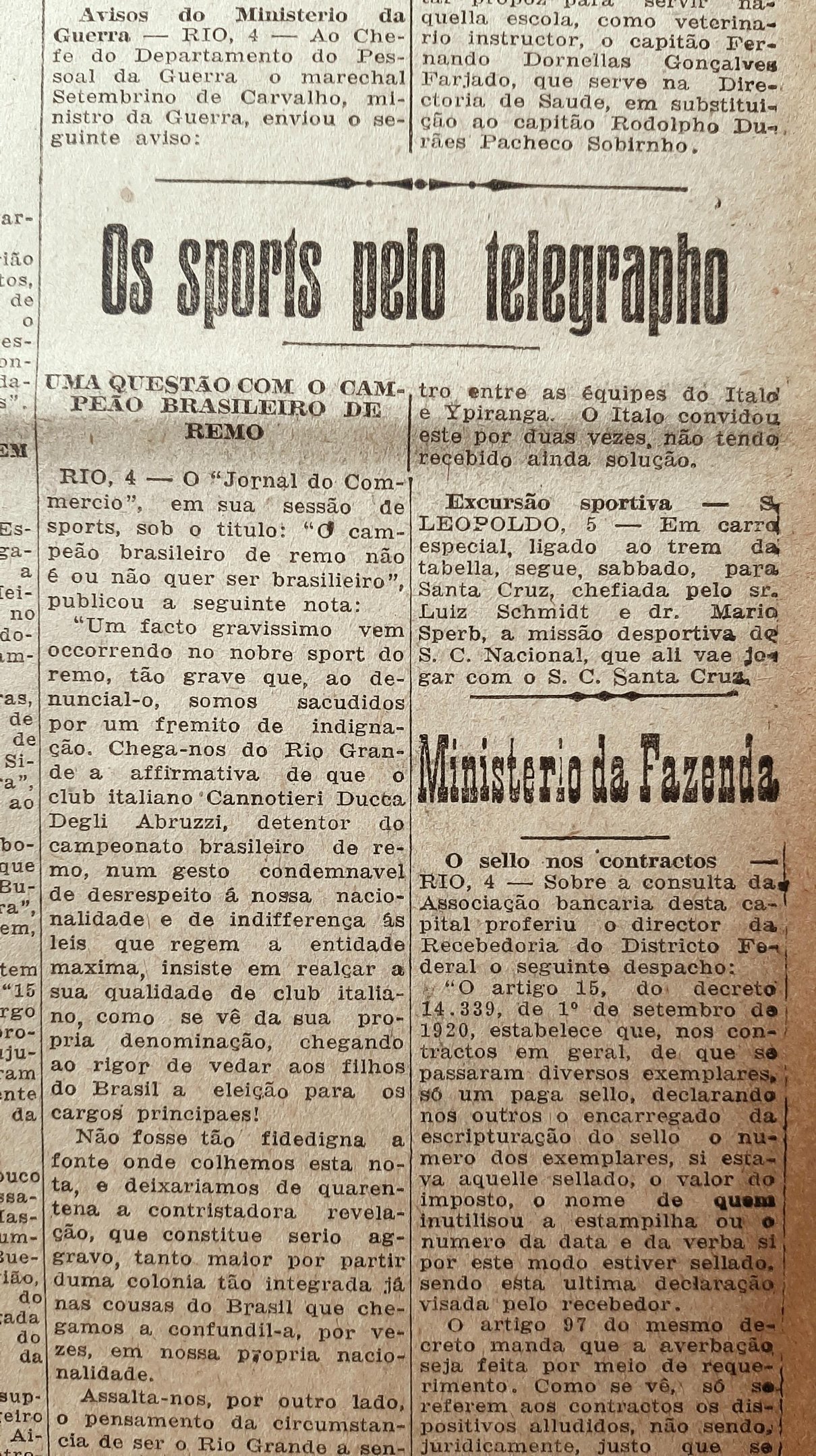 O Duca degli Abruzzi foi acusado de n&atilde;o permitir a participa&ccedil;&atilde;o de brasileiros