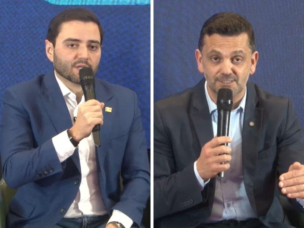 Evento contou com a presen&ccedil;a de apenas dois candidatos &mdash; Gabriel Souza (MDB) e Marcelo Maranata (PSDB)