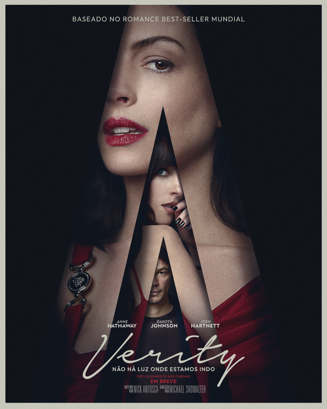 Com Anne Hathaway, Dakota Johnson e Josh&nbsp;Hartnett,&nbsp;suspense&nbsp;"Verity"&nbsp;ganha&nbsp;novo trailer e&nbsp;cartaz&nbsp;oficial