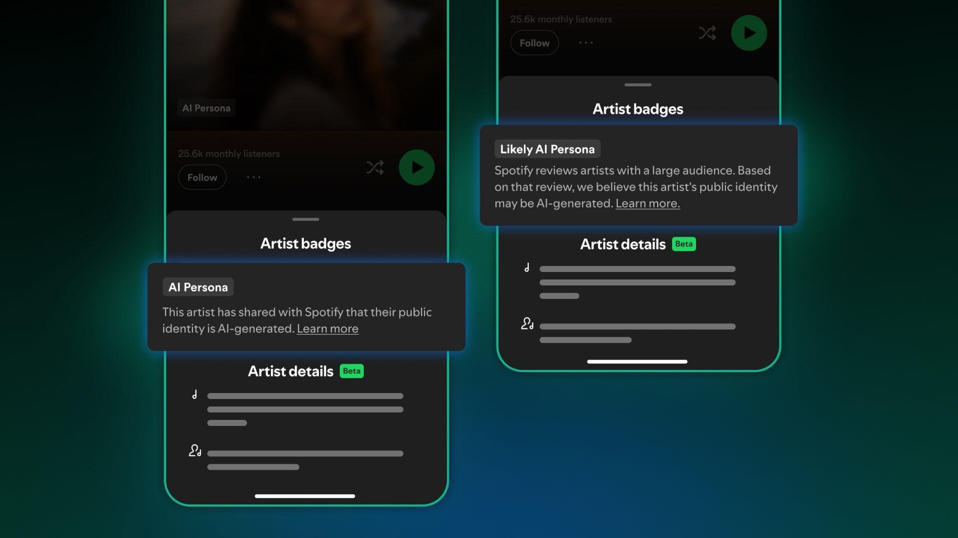 Al&eacute;m de sinalizar os perfis, o Spotify afirma que vai deixar esses artistas fora das recomenda&ccedil;&otilde;es de playlists personalizadas