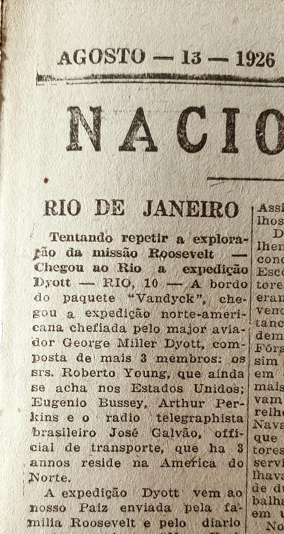 Esta seria a segunda explora&ccedil;&atilde;o do territ&oacute;rio do norte do Brasil realizada por americanos em pouco mais de uma d&eacute;cada