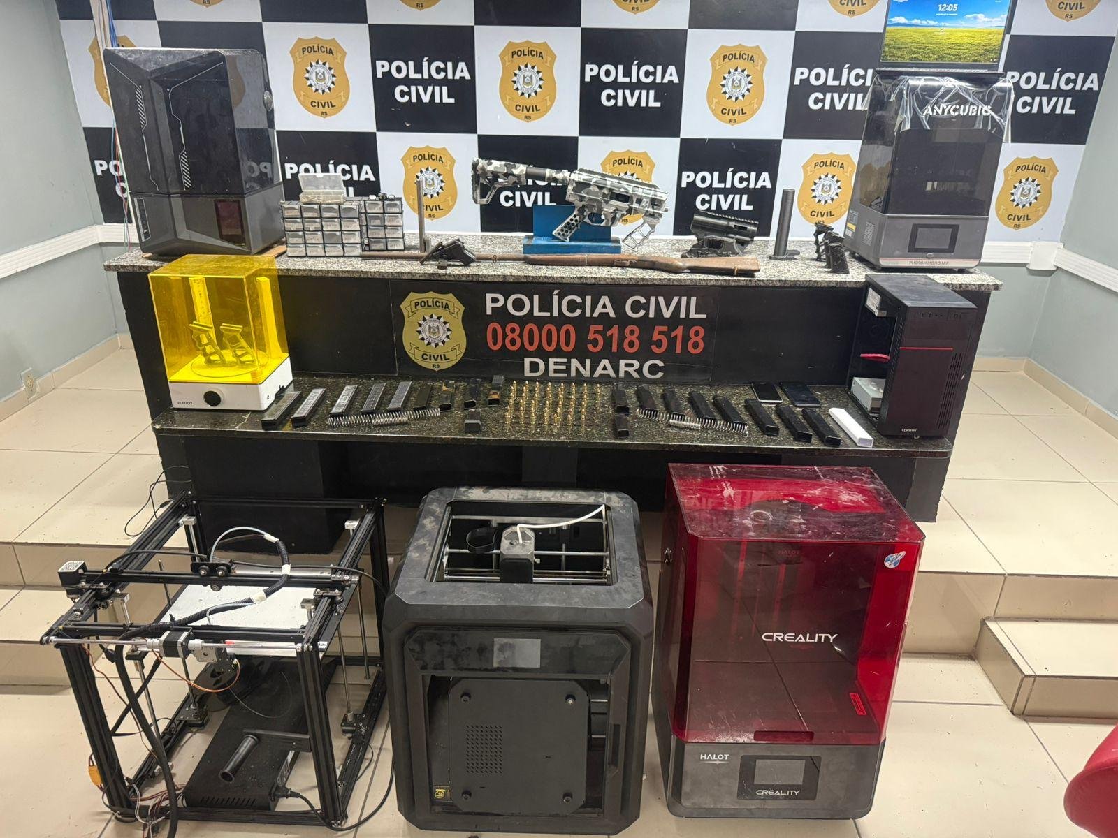 Estrutura usada para fabricar armas que seriam usadas em homic&iacute;dios