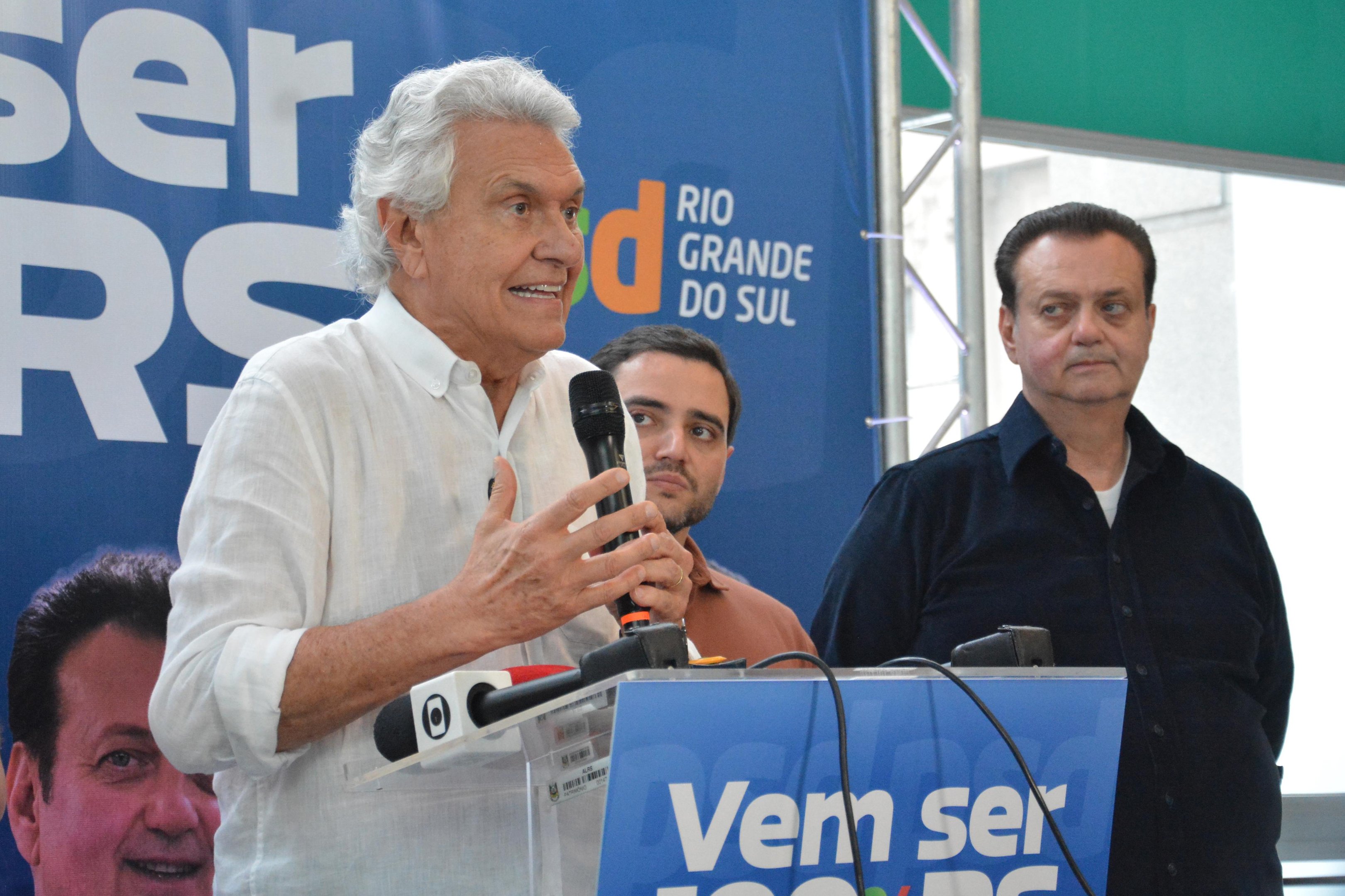 Pr&eacute;-candidato Caiado na conven&ccedil;&atilde;o do PSD