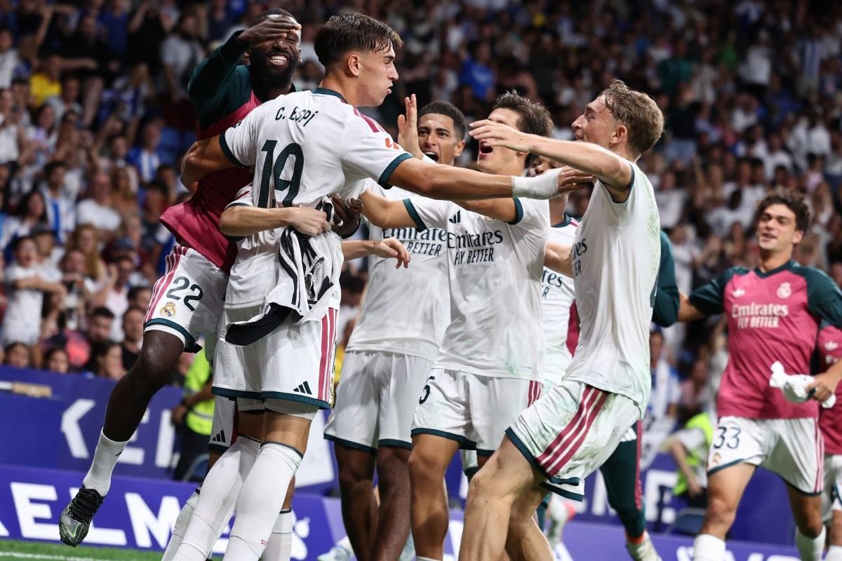 Real Madrid de Mourinho fura bloqueio do Espanyol e vence nos acr&eacute;scimos na estreia em LaLiga