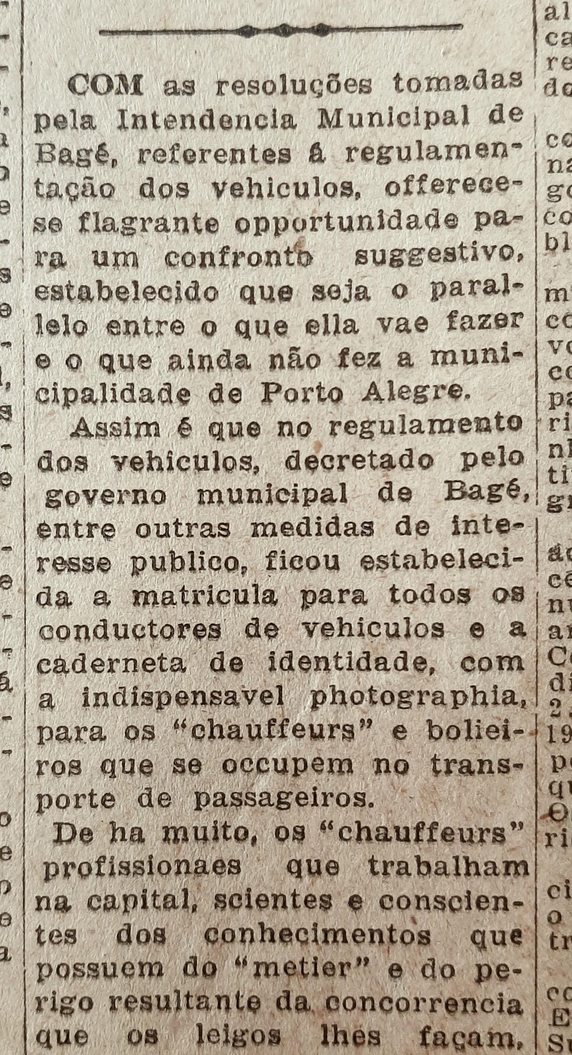 Antes do primeiro C&oacute;digo Nacional de Tr&acirc;nsito, de 1941, as prefeituras formulavam e aplicavam leis para os motoristas