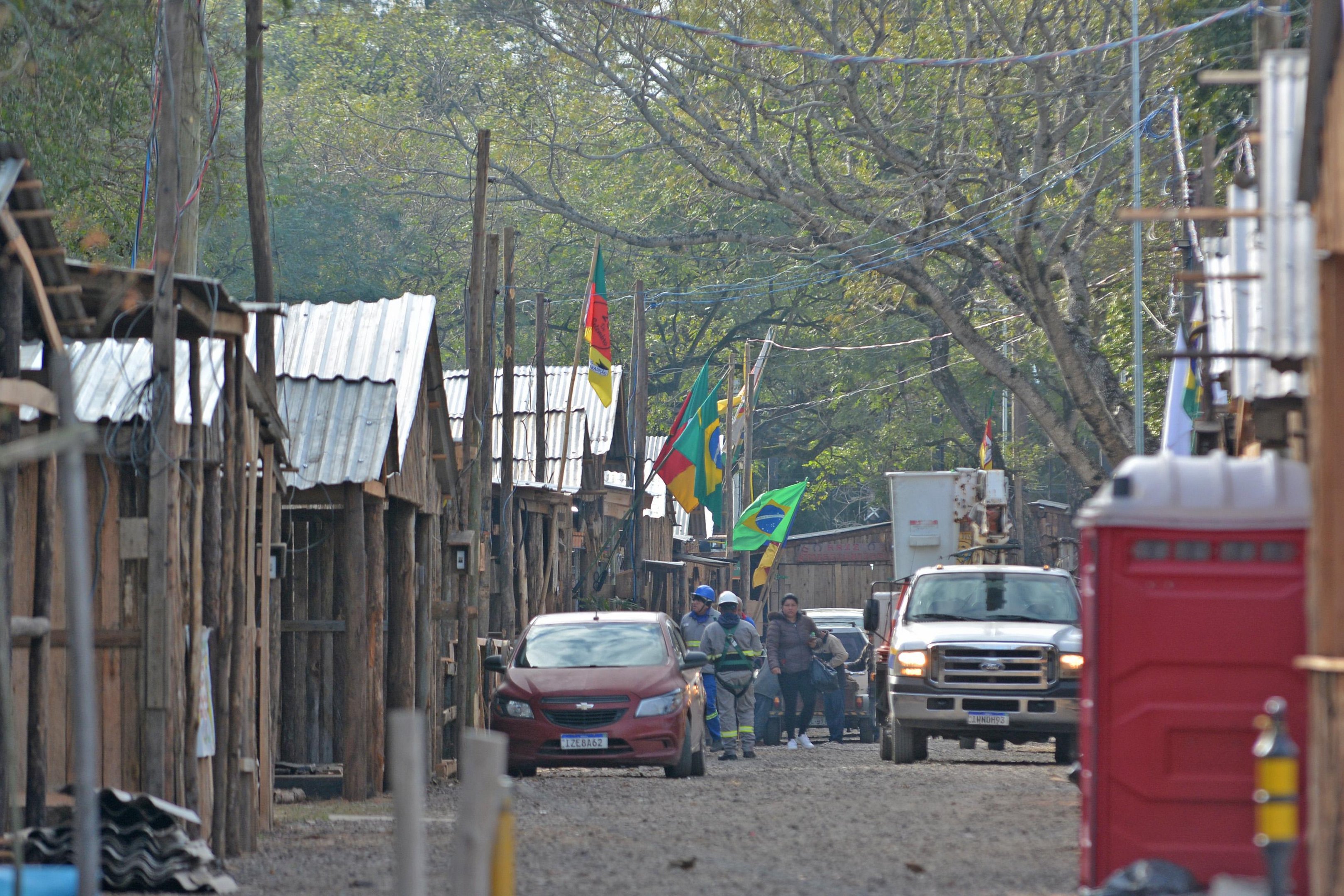 Parque Harmonia est&aacute; com a montagem de piquetes para Acampamento Farroupilha
