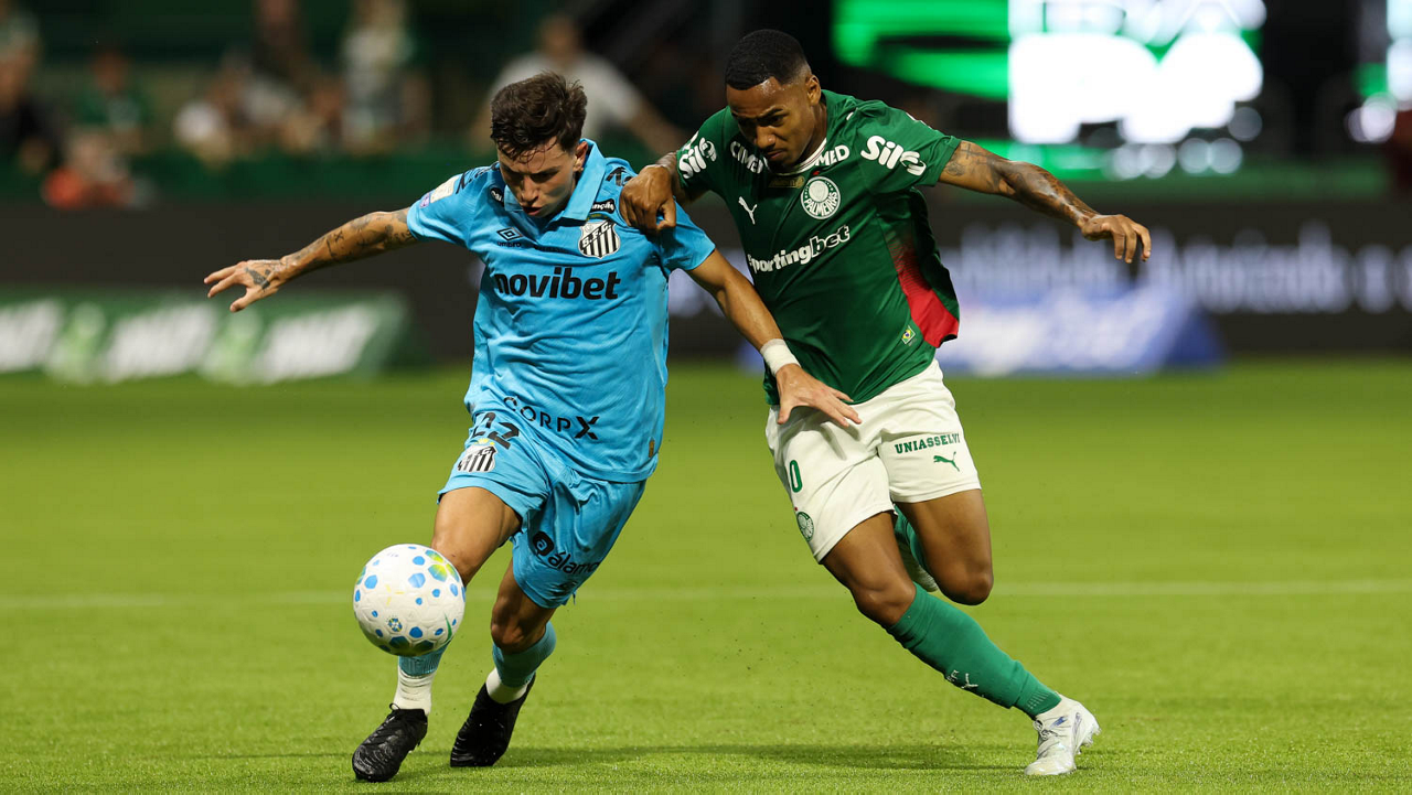 Palmeiras e Santos ficaram no empate no Brasileir&atilde;o