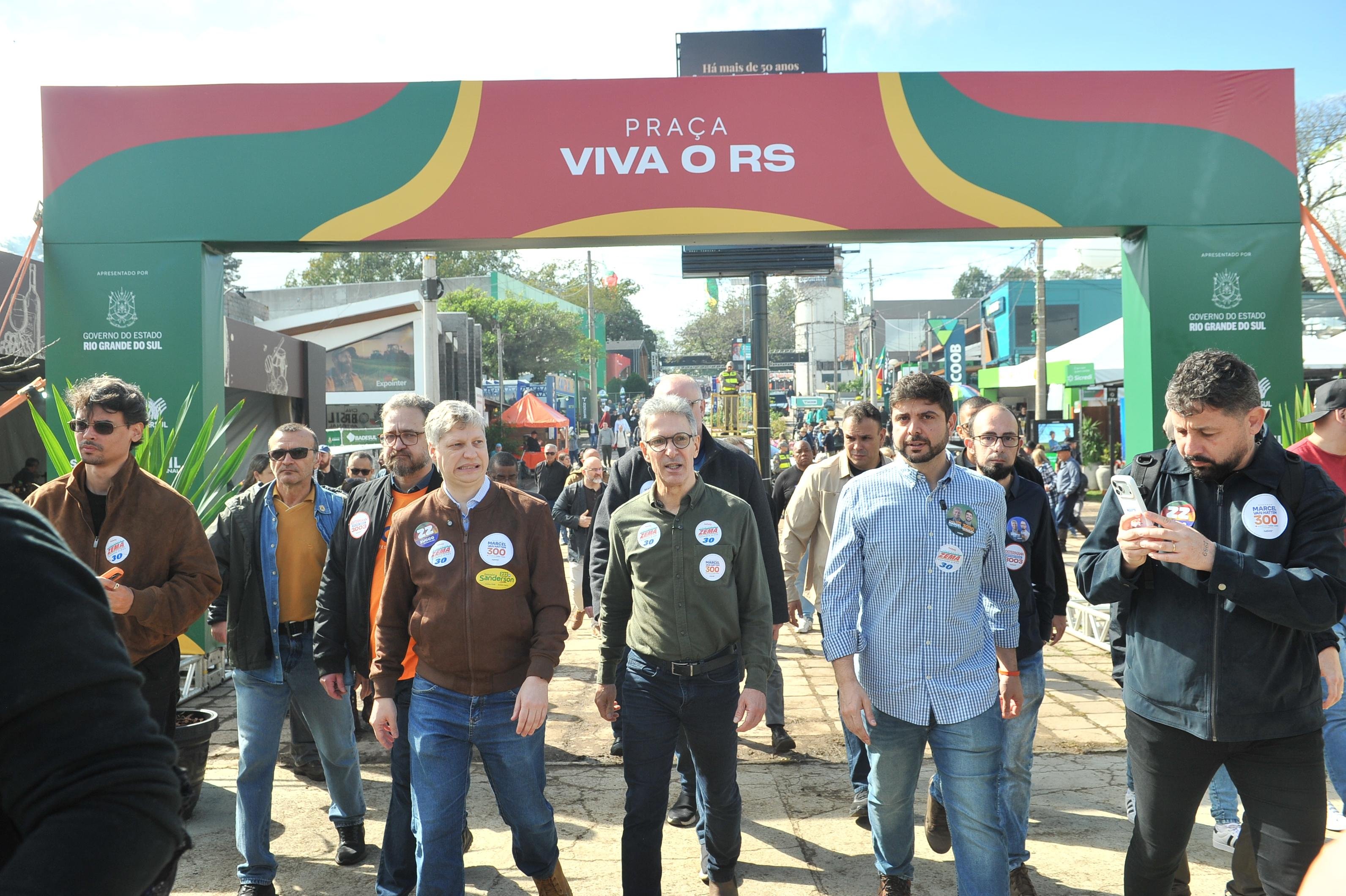 Romeu Zema visitou a Expointer neste domingo