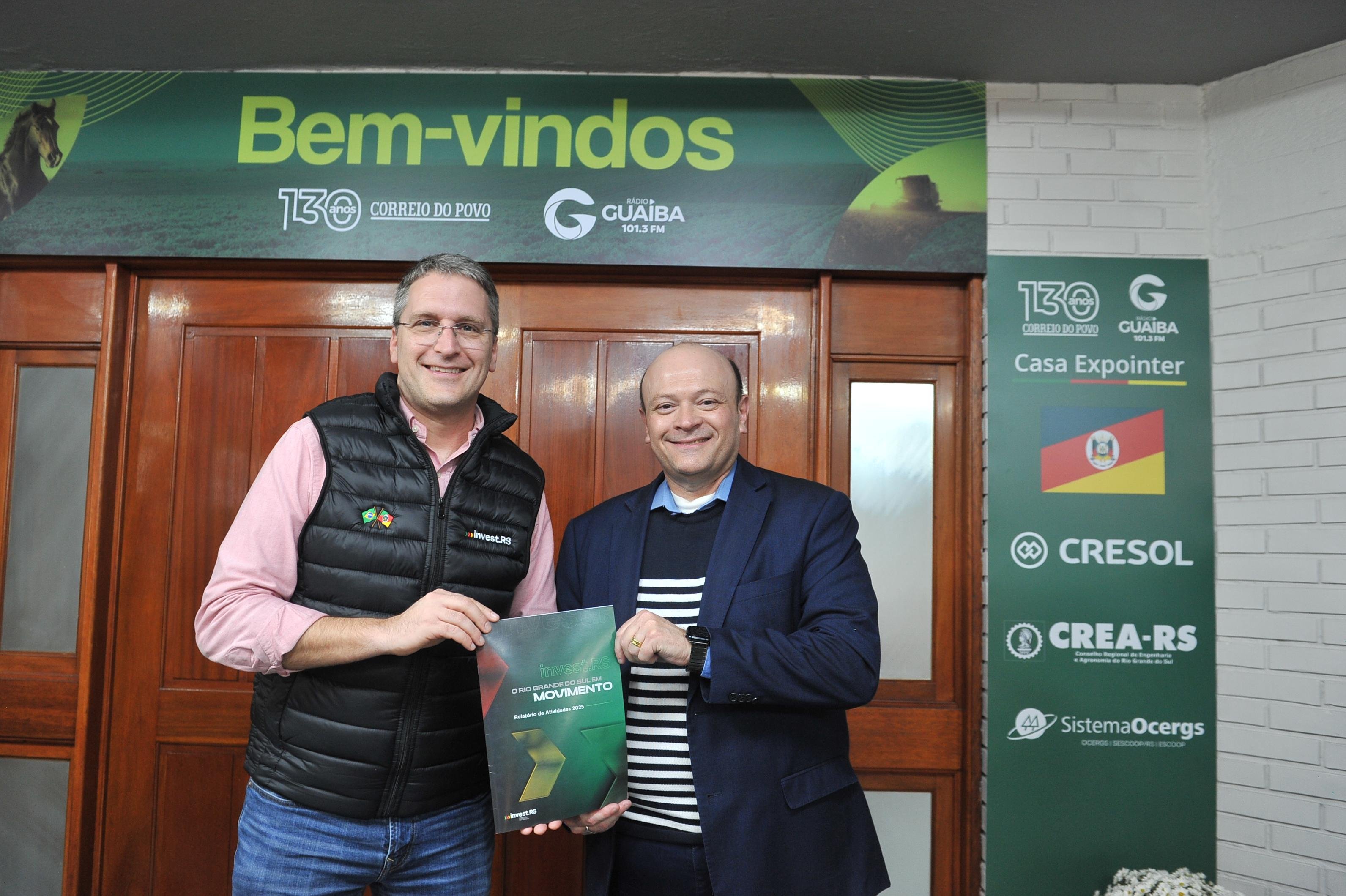 Presidente da Invest RS, Rafael Prikladnicki, foi recebido pelo presidente do CP, Marcelo Dantas