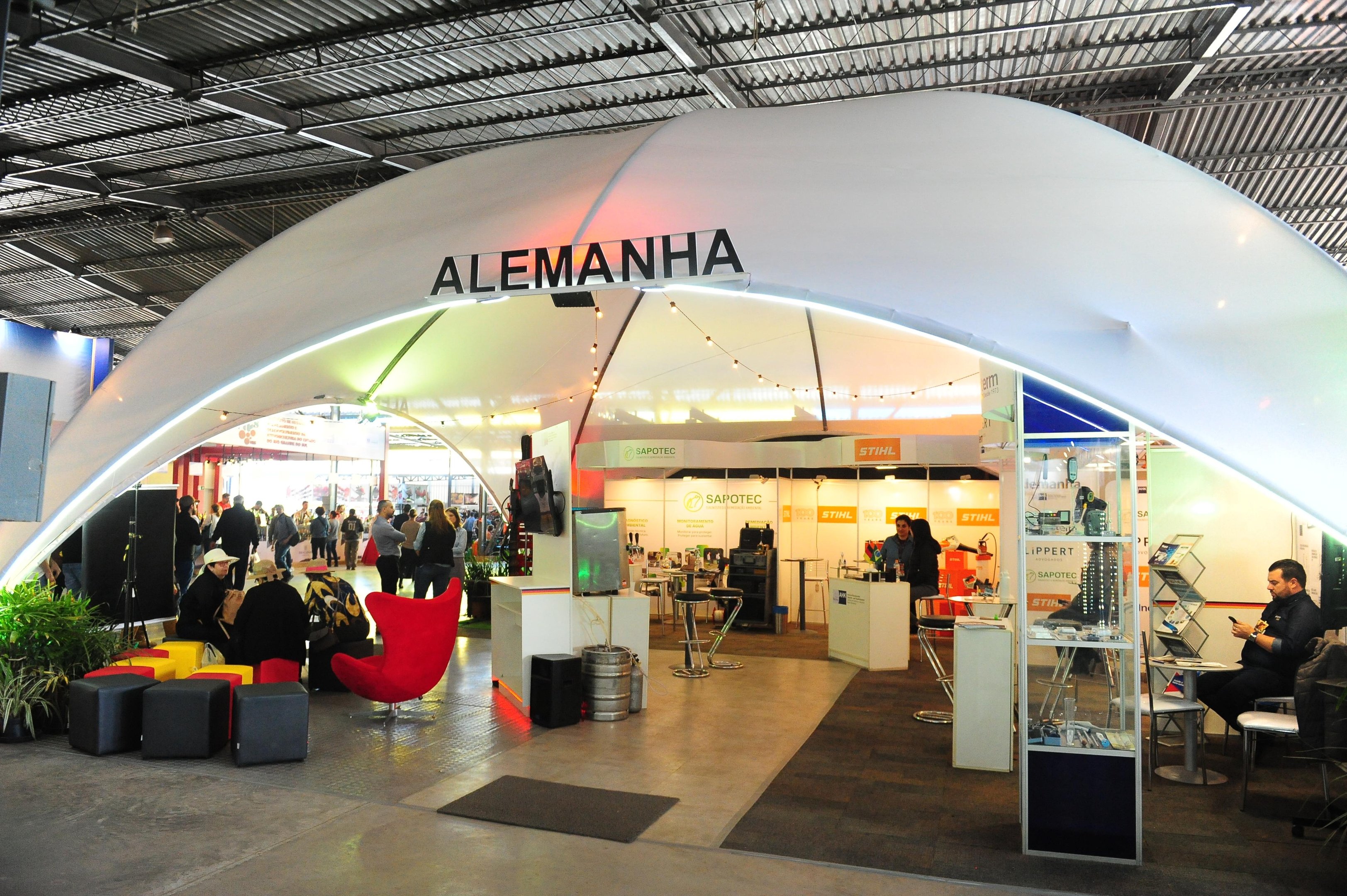 Estande da C&acirc;mara de Com&eacute;rcio e Ind&uacute;stria Brasil-Alemanha na Expointer