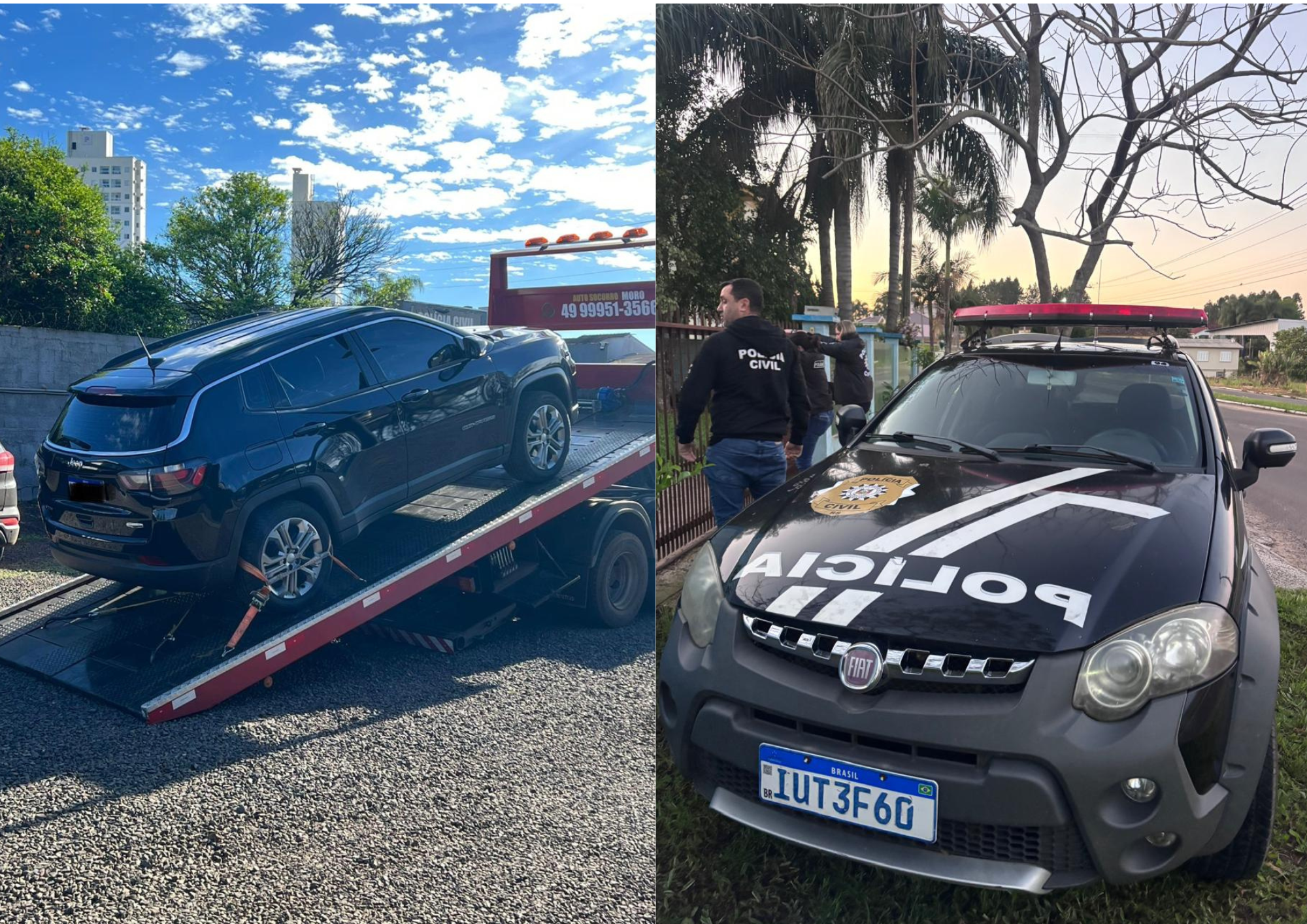 Opera&ccedil;&atilde;o &Aacute;pate apreendeu dois ve&iacute;culos que a Pol&iacute;cia Civil suspeita terem sido comprados com parte dos valores pagos pelo idoso.