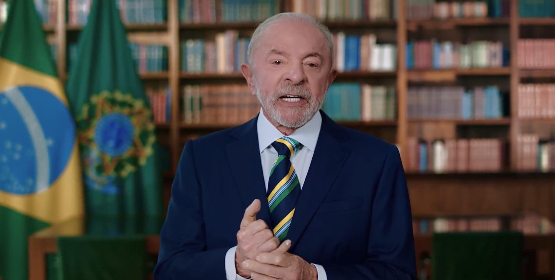 Lula em pronunciamento neste domingo