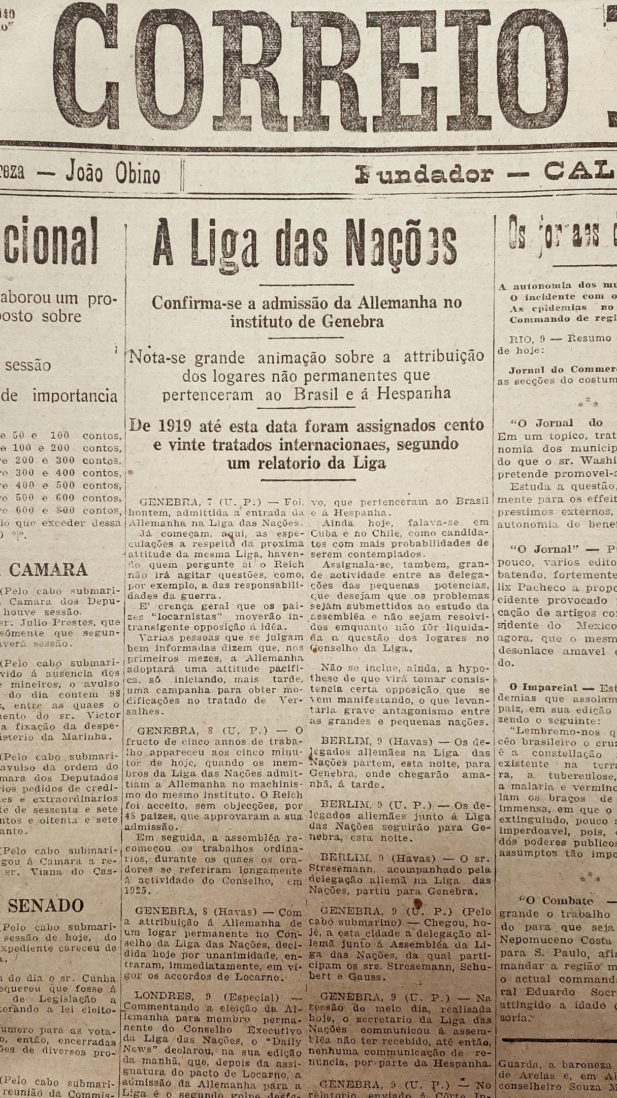As rela&ccedil;&otilde;es diplom&aacute;ticas com a Alemanha ficaram seriamente abaladas ap&oacute;s a Primeira Guerra Mundial