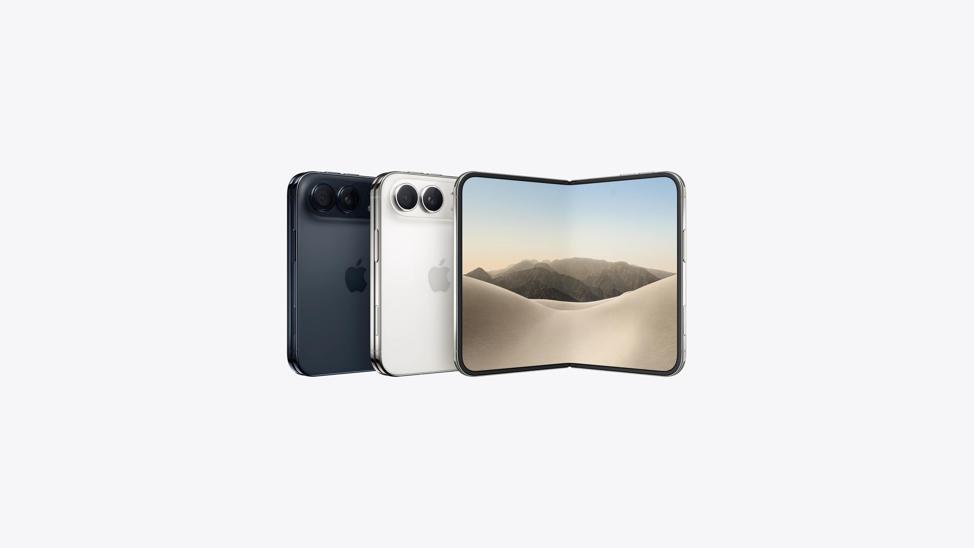 Celular conta com tela interna de 7,6 polegadas e iOS adaptado para ser utilizado com as duas m&atilde;os