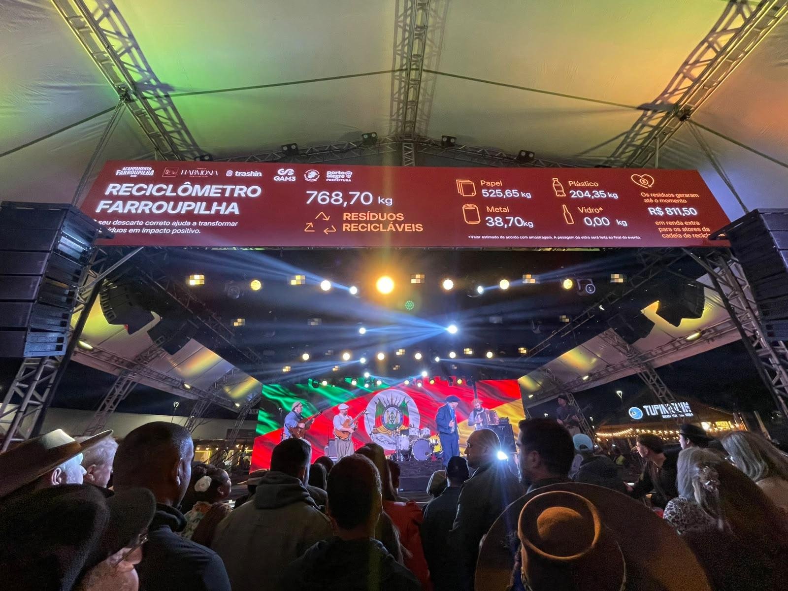 Recicl&ocirc;metro mostra os resultados no palco principal do Acampamento