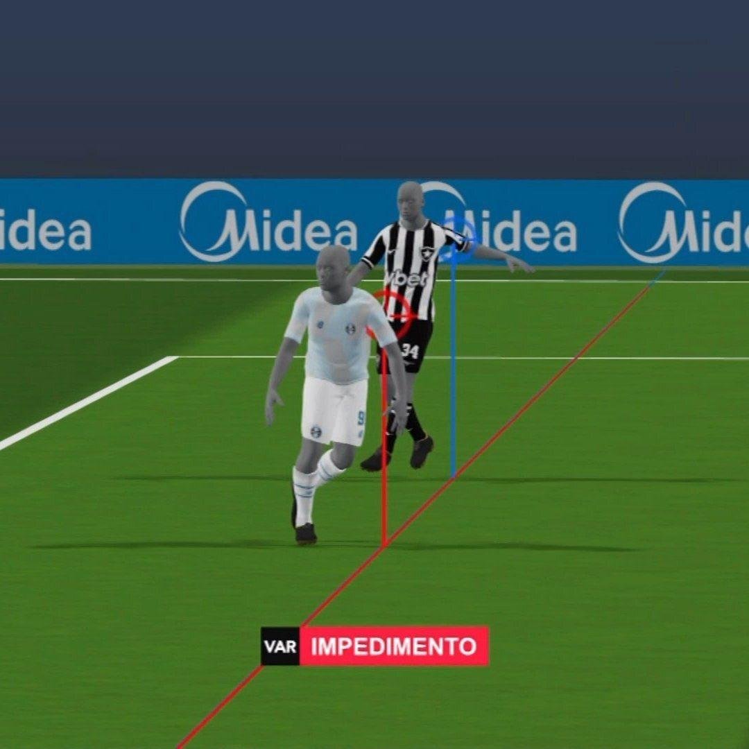 Gol de Carlos Vinicius foi anulado pelo impedimento semiautom&aacute;tico