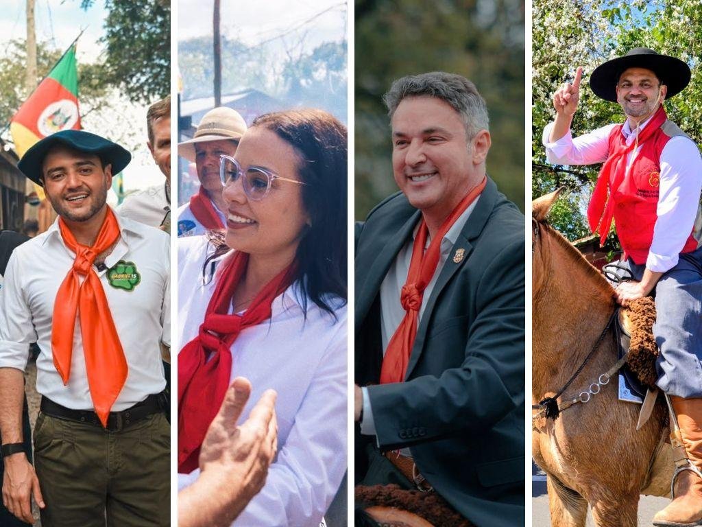 Os candidatos ao governo do Rio Grande do Sul acompanharam as festividades tradicionalistas do feriado de 20 de Setembro