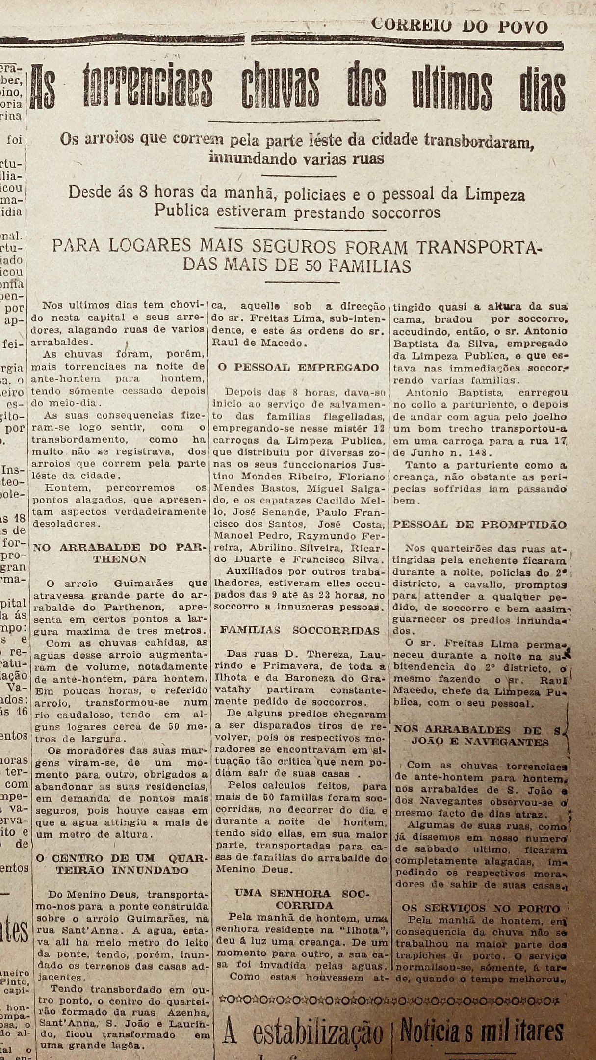 As &aacute;guas castigaram sobretudo a regi&atilde;o banhada pelo Riacho (Arroio Dil&uacute;vio)