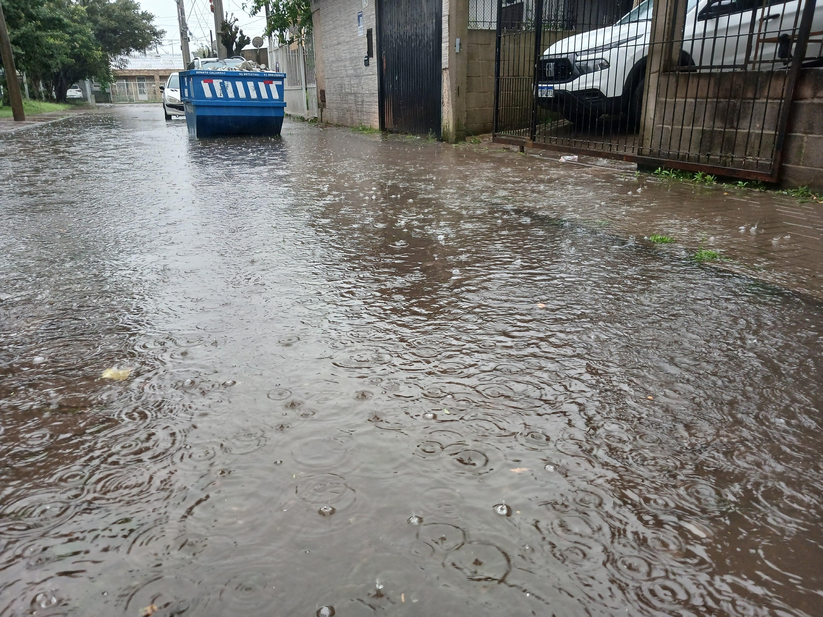 Pontos de alagamento no bairro Farrapos, em Porto Alegre, na &uacute;ltima segunda-feira
