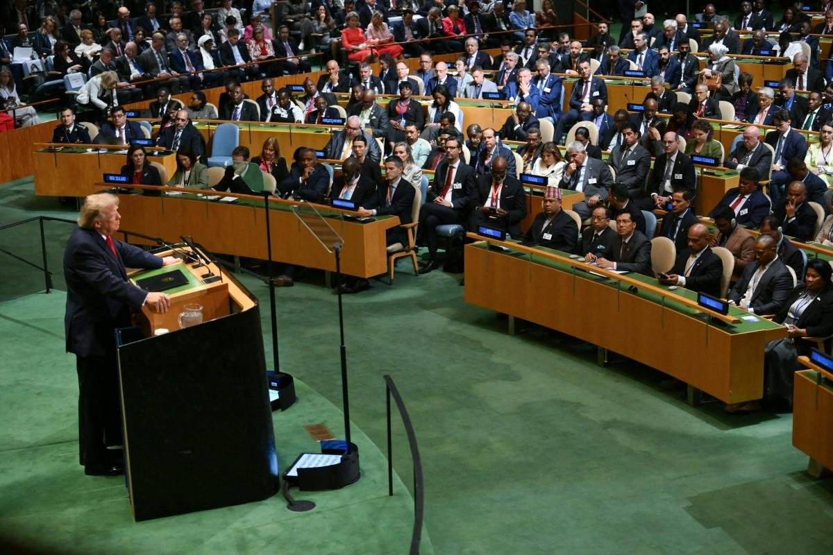 Trump fez o segundo discurso do dia na ONU