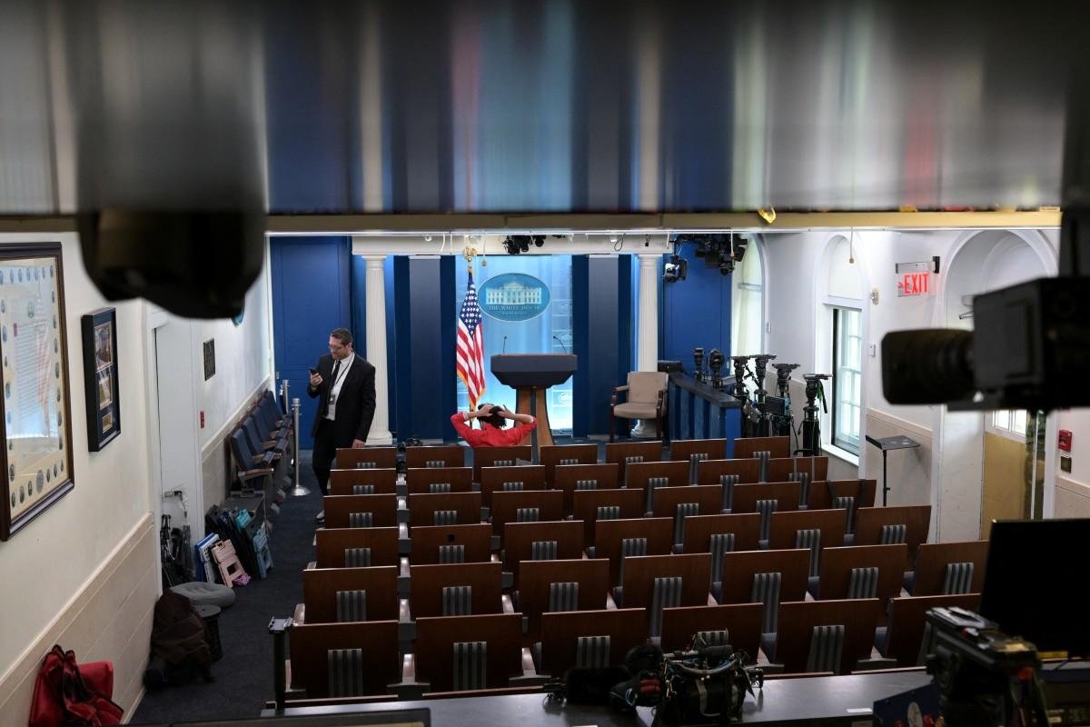 Sala de Imprensa James S. Brady, na Casa Branca, em Washington