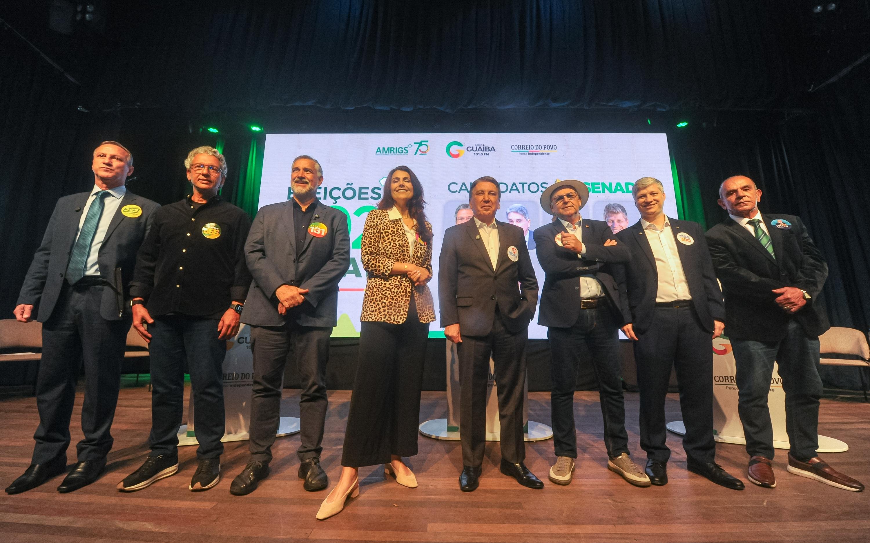 Os principais candidatos ao Senado se enfrentaram em debate do Correio do Povo, R&aacute;dio Gua&iacute;ba e Amrigs