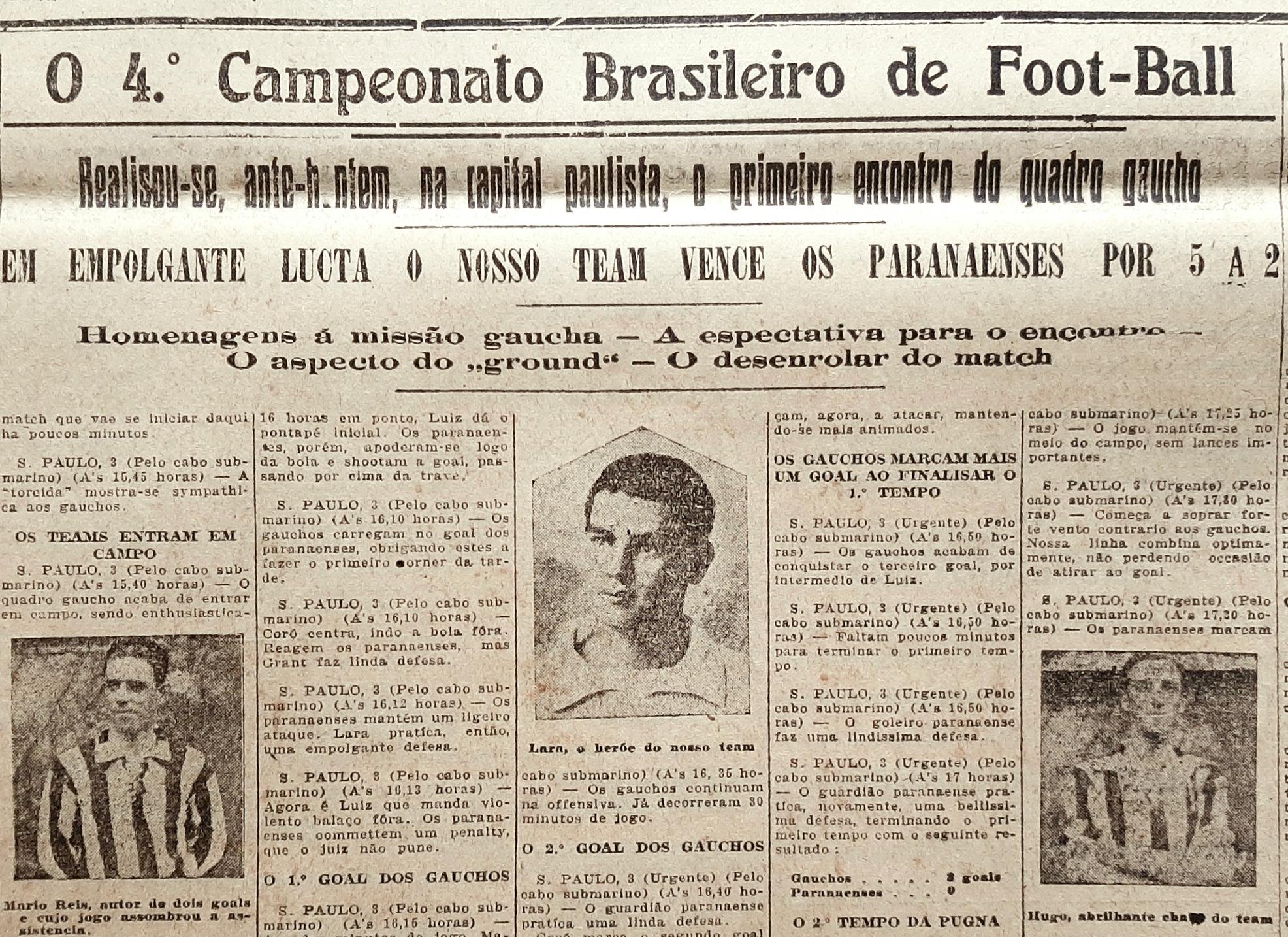 A lenda gremista Eurico Lara assegurou a vit&oacute;ria para o selecionado do Rio Grande do Sul