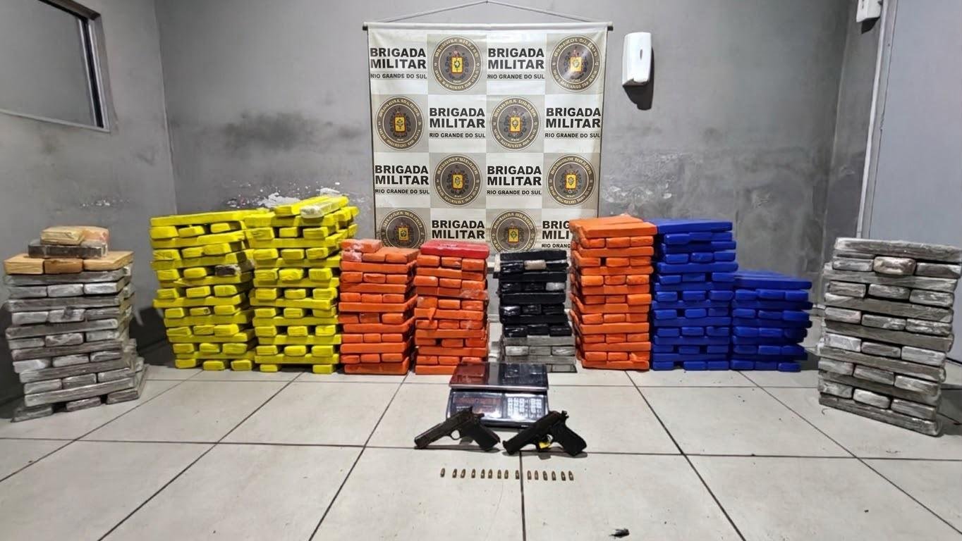 Em Pelotas, BM apreendeu 352 quilos no bairro Sanga Funda