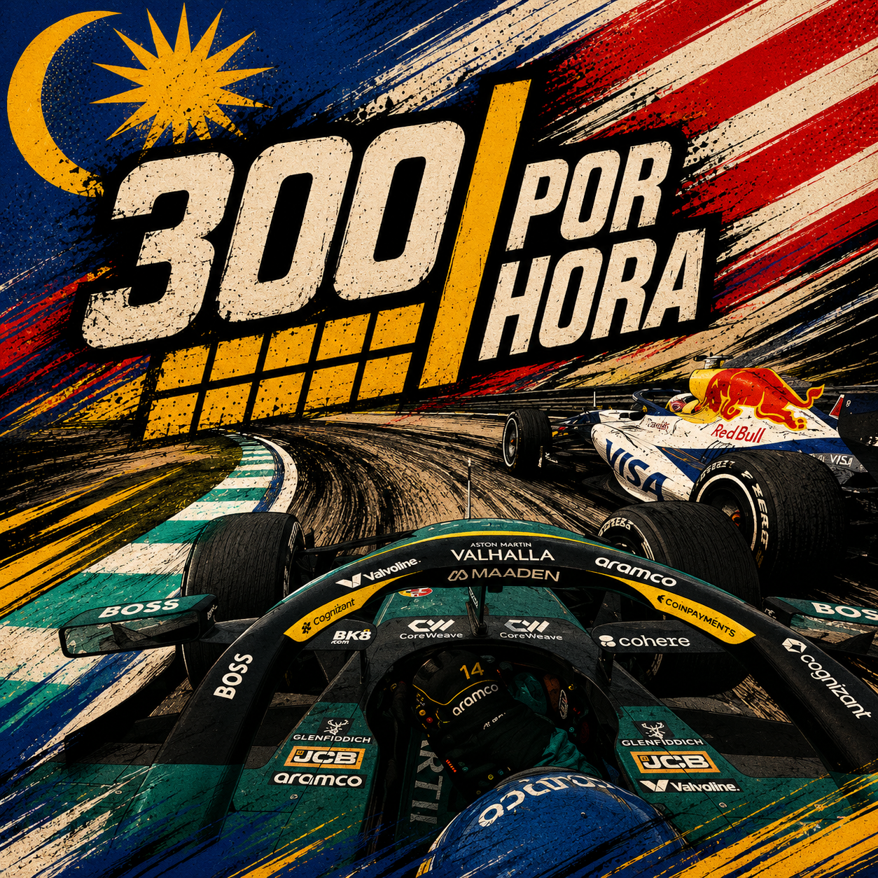 Top 10 com notas do GP do Barhain na Malásia de F1 tem aula magna dos “goats”