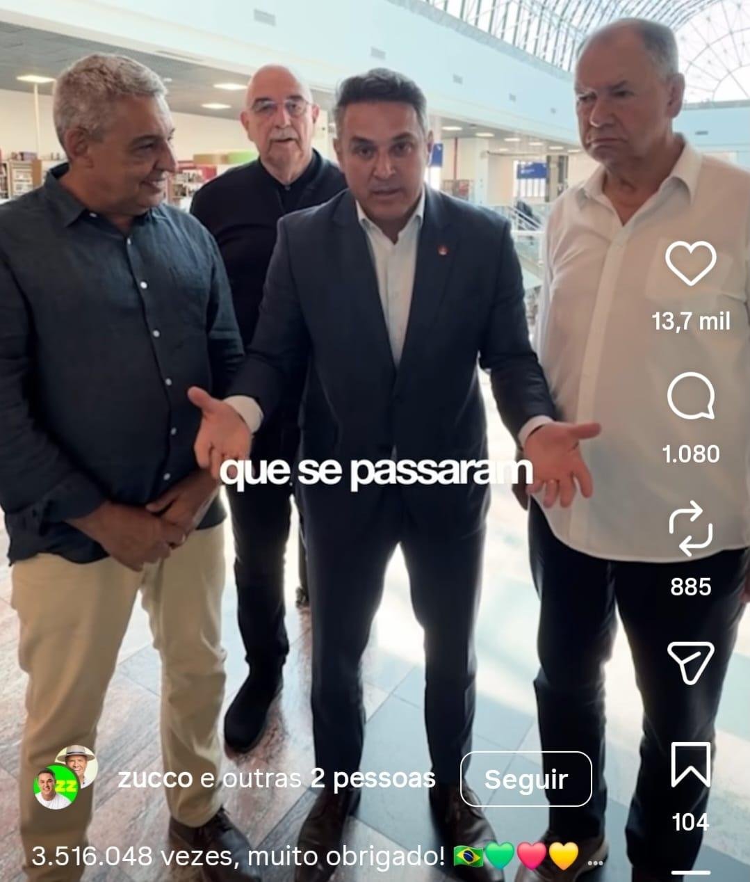 Zucco grava v&iacute;deo comemorando apoio do MDB ga&uacute;cho para Fl&aacute;vio Bolsonaro