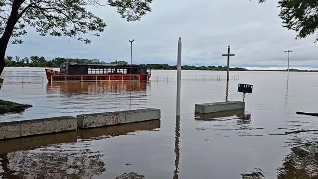 Itaqui &eacute; um dos pontos do Rio Uruguai em cota de inunda&ccedil;&atilde;o