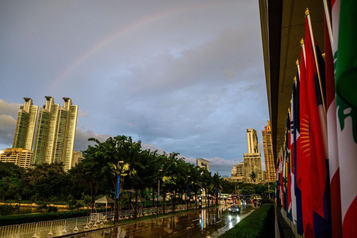 Centro de Conven&ccedil;&otilde;es Nacional Queen Sirikit (QSNCC), onde est&atilde;o sendo realizadas em Bangcoc, em 14 de outubro de 2026, as Reuni&otilde;es Anuais do Fundo Monet&aacute;rio Internacional (FMI) e do Grupo Banco Mundial (GBM)
