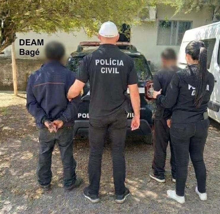 Dois homens são presos por suspeita de estupro de vulnerável em Bagé
