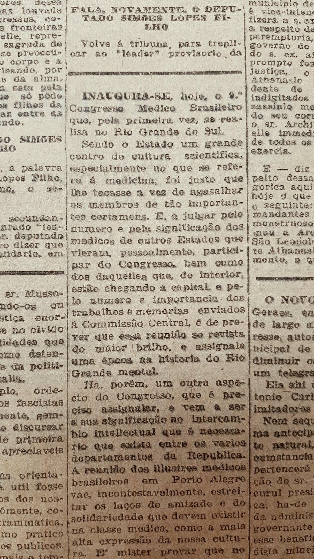 Principal evento da medicina do pa&iacute;s representava uma grande reuni&atilde;o intelectual