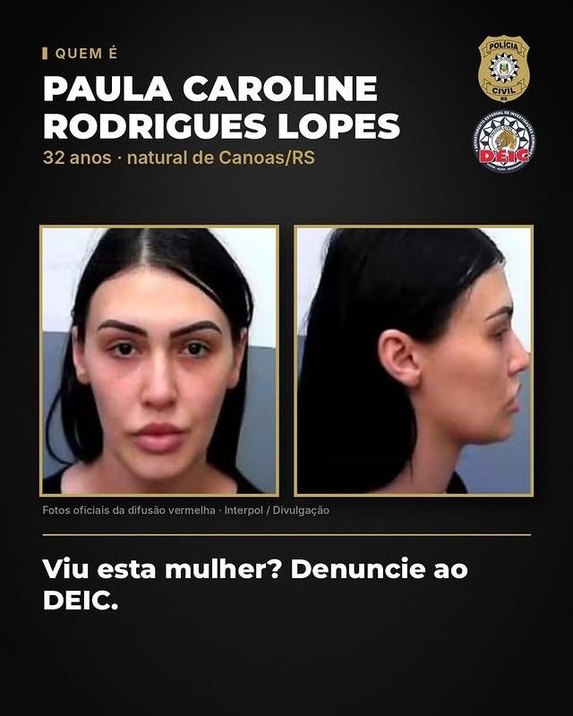 Condenada a 26 anos por morte de fotógrafo em Canoas entra na lista de procurados da Interpol