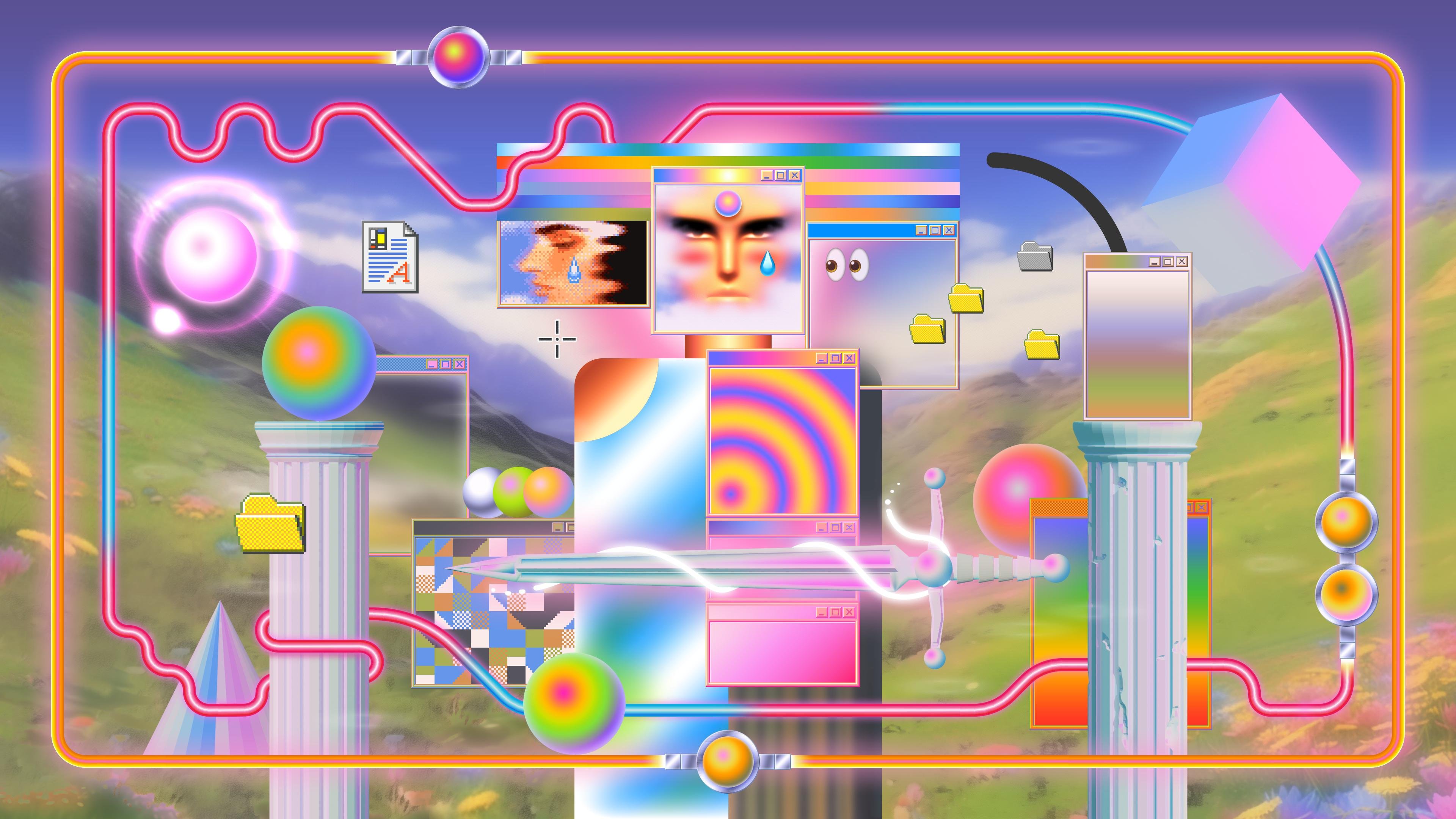 Obra "internet_dream", do artista Victor Arce