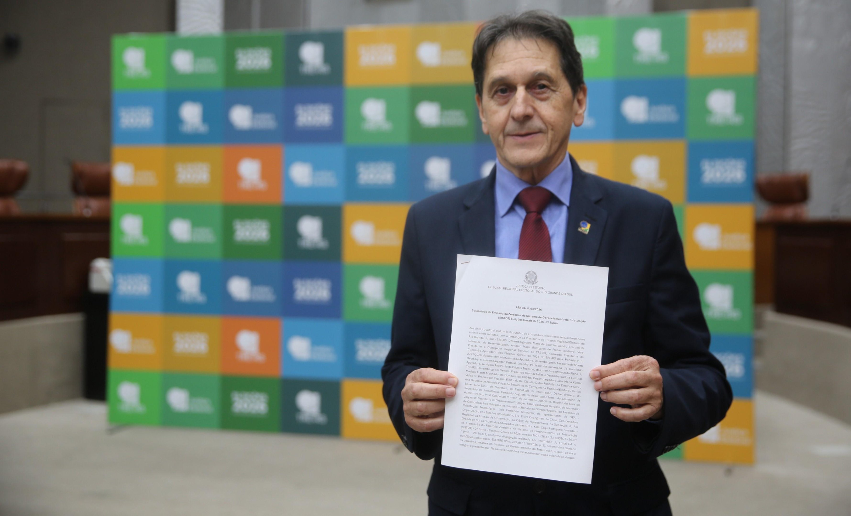 TRE-RS emite zerésima para comprovar que sistema de totalização está zerado antes da votação