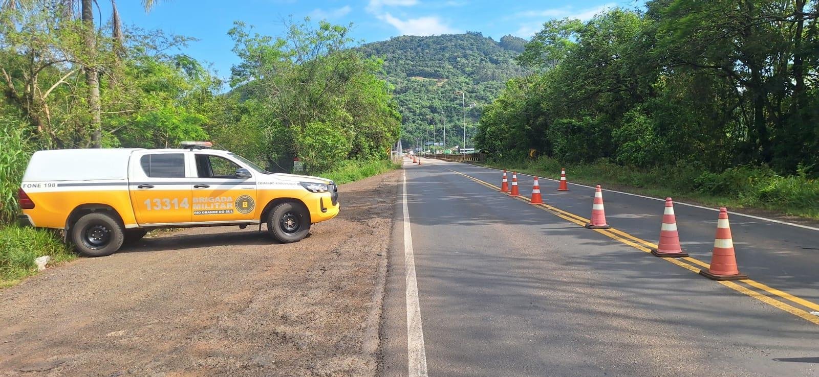 Ponte entre Rio Grande do Sul e Santa Catarina, na RSC 480, em Nonoai, foi parcialmente interrompida para nova avalia&ccedil;&atilde;o