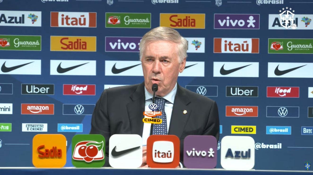 Ancelotti est&aacute; h&aacute; um ano e cinco meses no comando da Sele&ccedil;&atilde;o