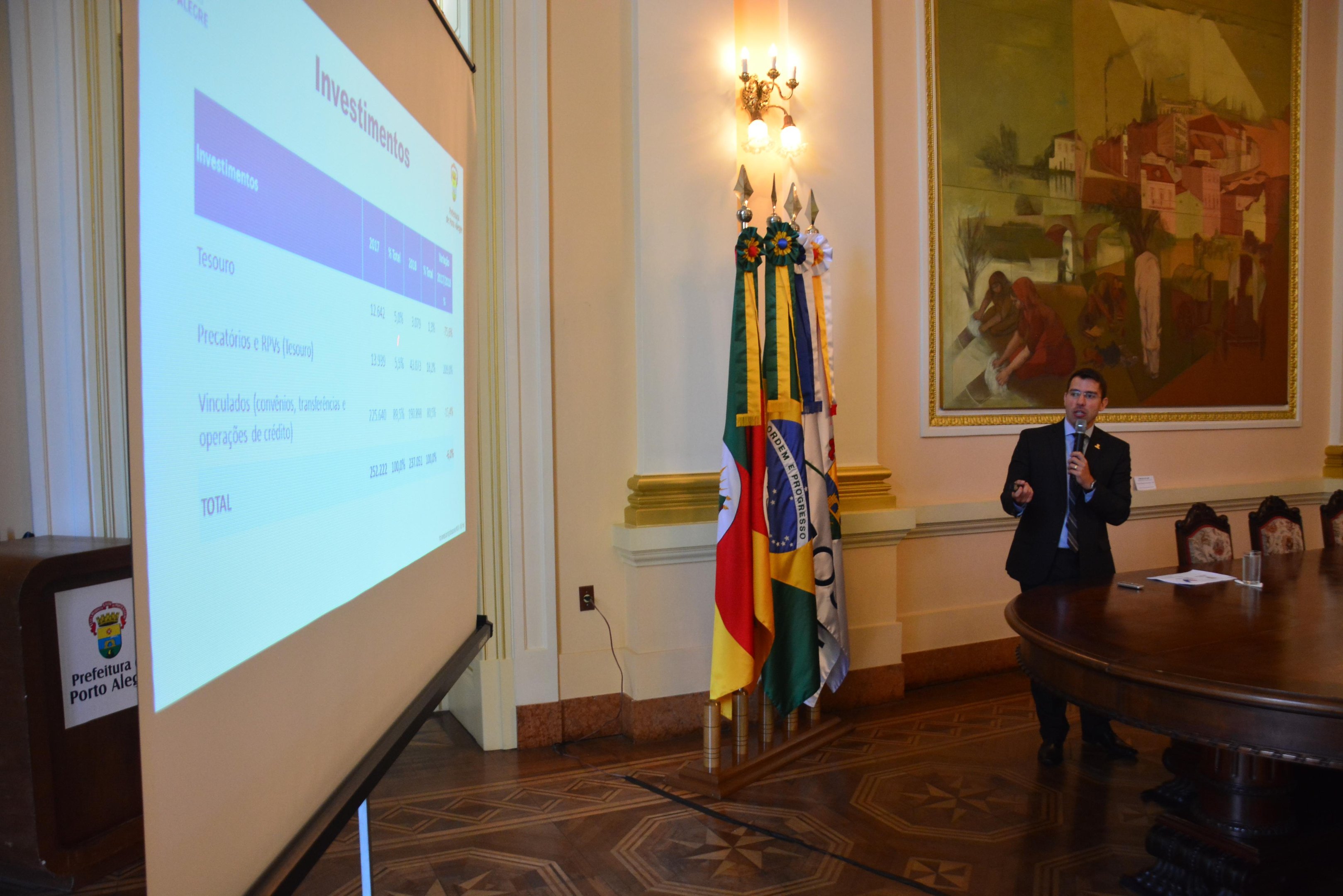 Secret&aacute;rio Leonardo Busatto apresentou resultados das finan&ccedil;as de Porto Alegre