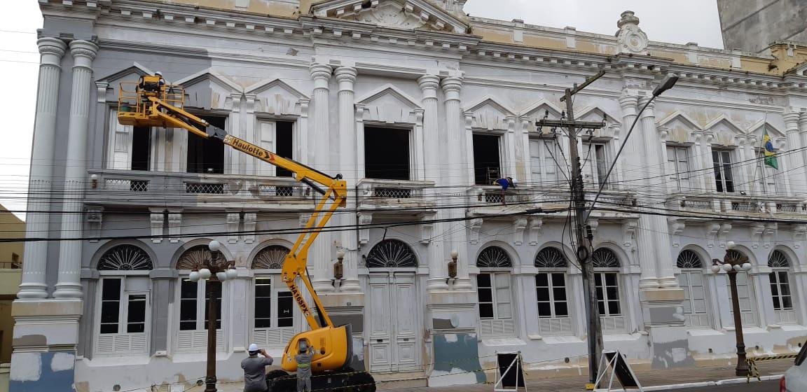 As obras de recupera&ccedil;&atilde;o come&ccedil;aram no Pal&aacute;cio Rio Branco
