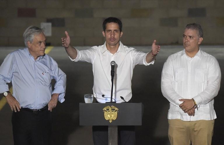 Juan Guaid&oacute; fez pronunciamento ao lado de presidentes de Chile, Col&ocirc;mbia e Paraguai