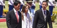Guaidó chegou em um voo particular de Brasília, um dia depois de uma reunião com o presidente Jair Bolsonaro