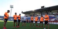 Jogadores conheceram na terça-feira o estádio San Carlos de Apoquindo, em Santiago, onde o Inter enfrenta o Palestino
