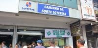 Lotérica Caminho da Sorte foi o local onde apostador marcou os números da Mega-Sena