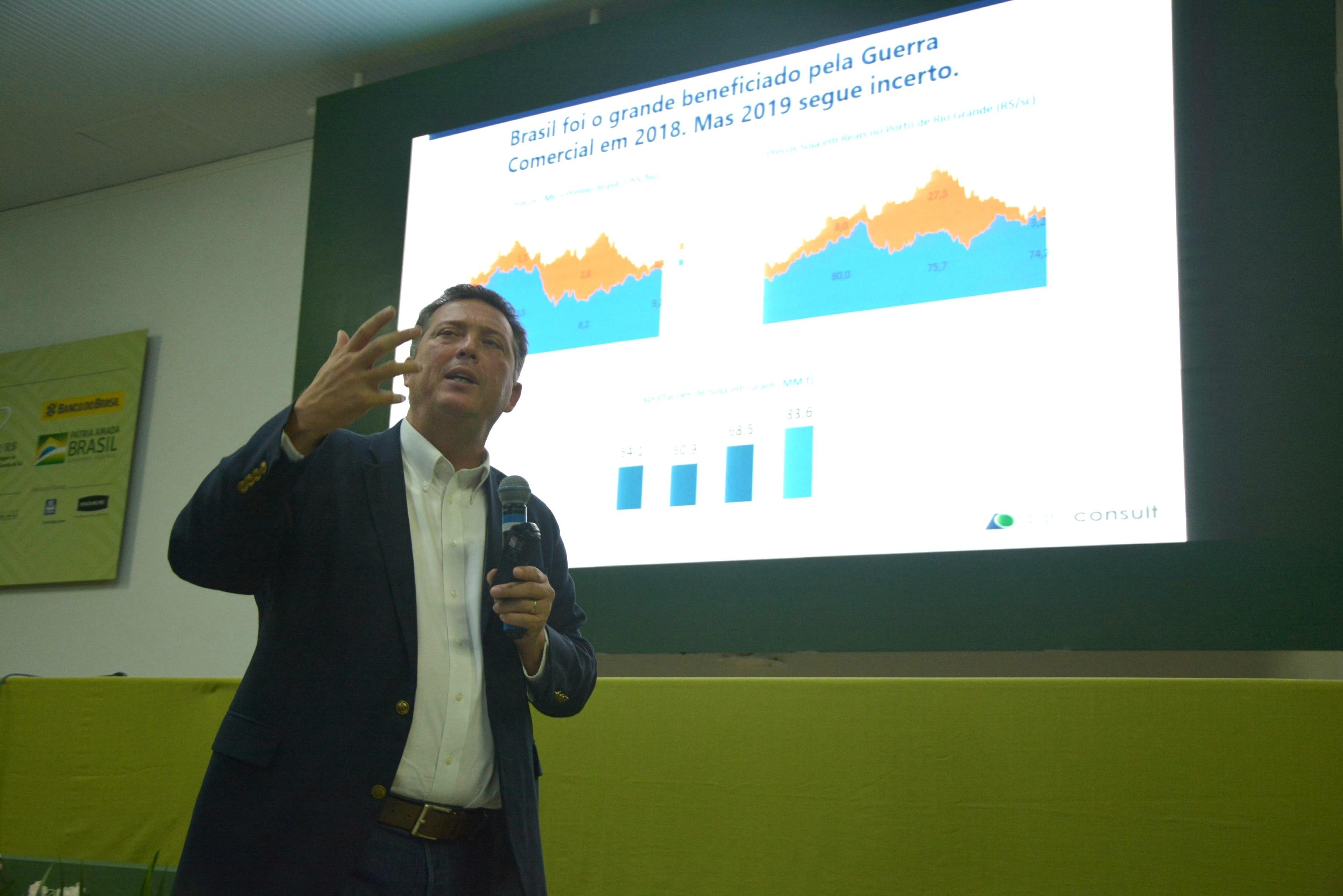 Na palestra, Andr&eacute; Pess&ocirc;a sugeriu que produtor comercialize gr&atilde;o em etapas