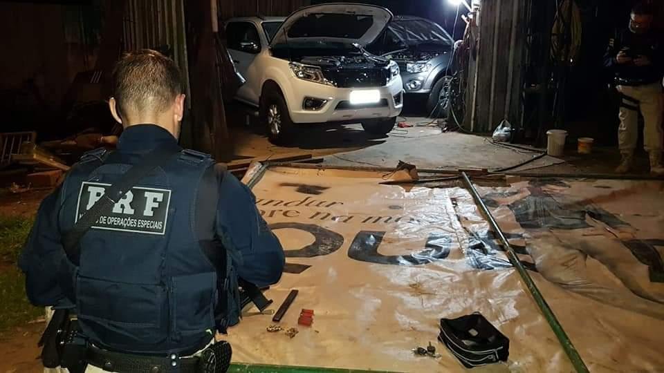 Foram apreendidas sete caminhonetes, todos roubados na regi&atilde;o Metropolitana recentemente