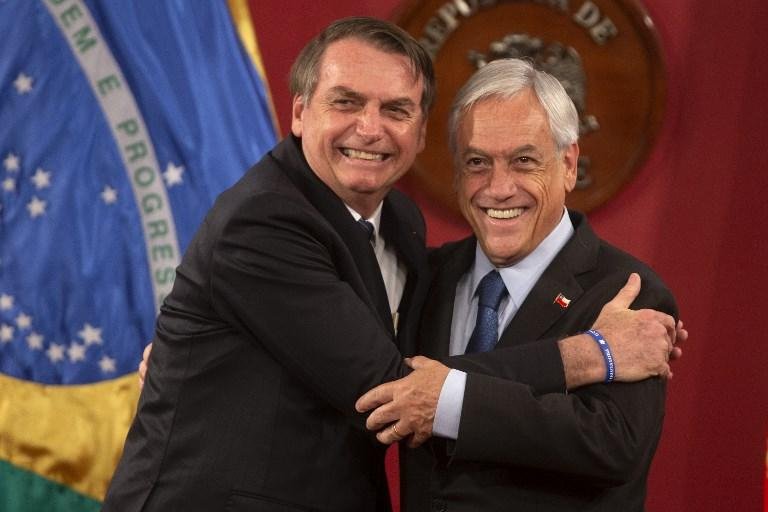Pi&ntilde;era disse que Bolsonaro recebeu mandato de devolver ao Brasil mais progresso e menos corrup&ccedil;&atilde;o