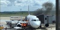 Fogo assustou passageiros em Confins (MG)